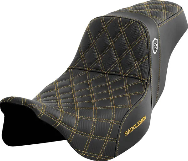Saddlemen SDC Performance Seat for Touring – Gold Stitch