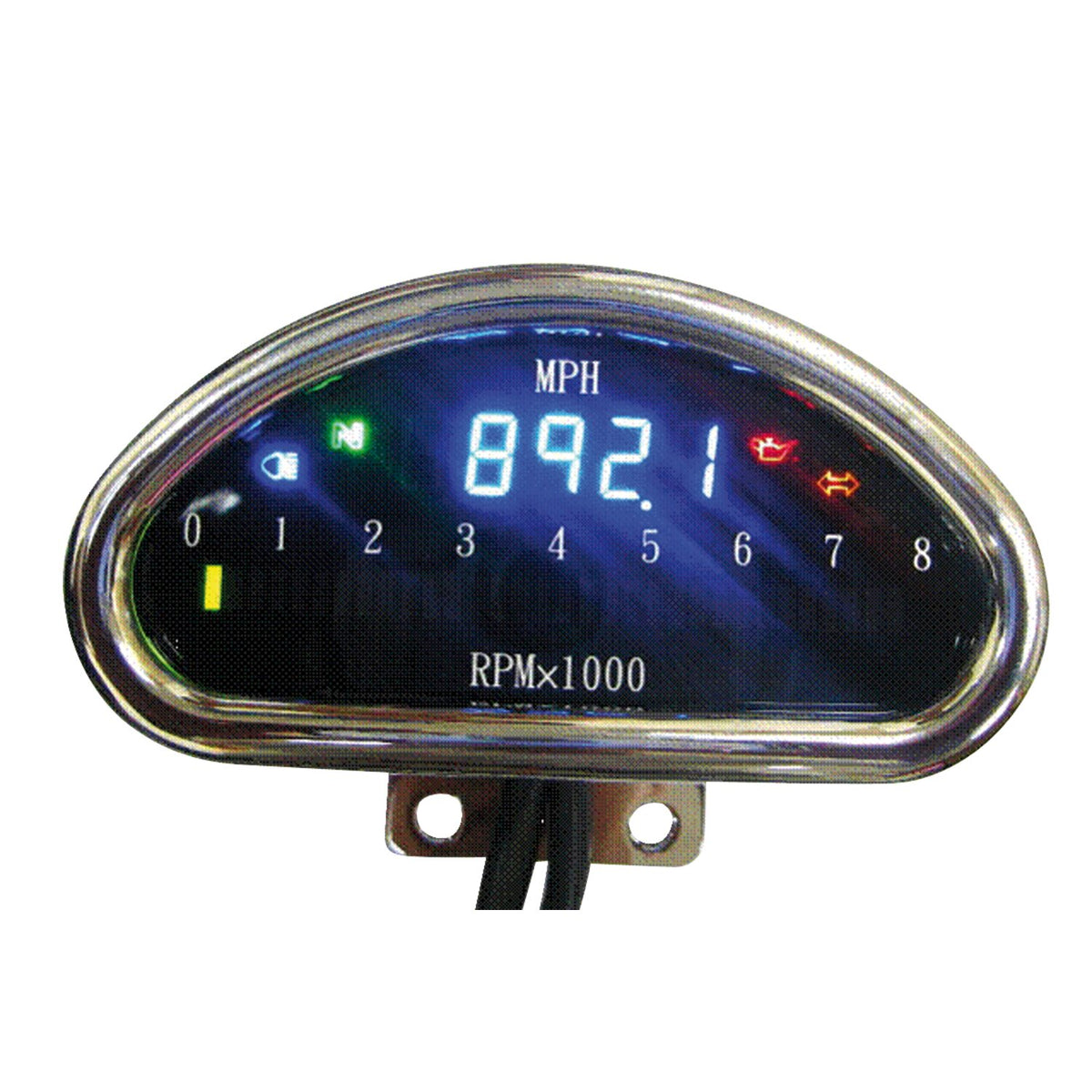 Electronic cnc aluminum speedometer (mph) chrome