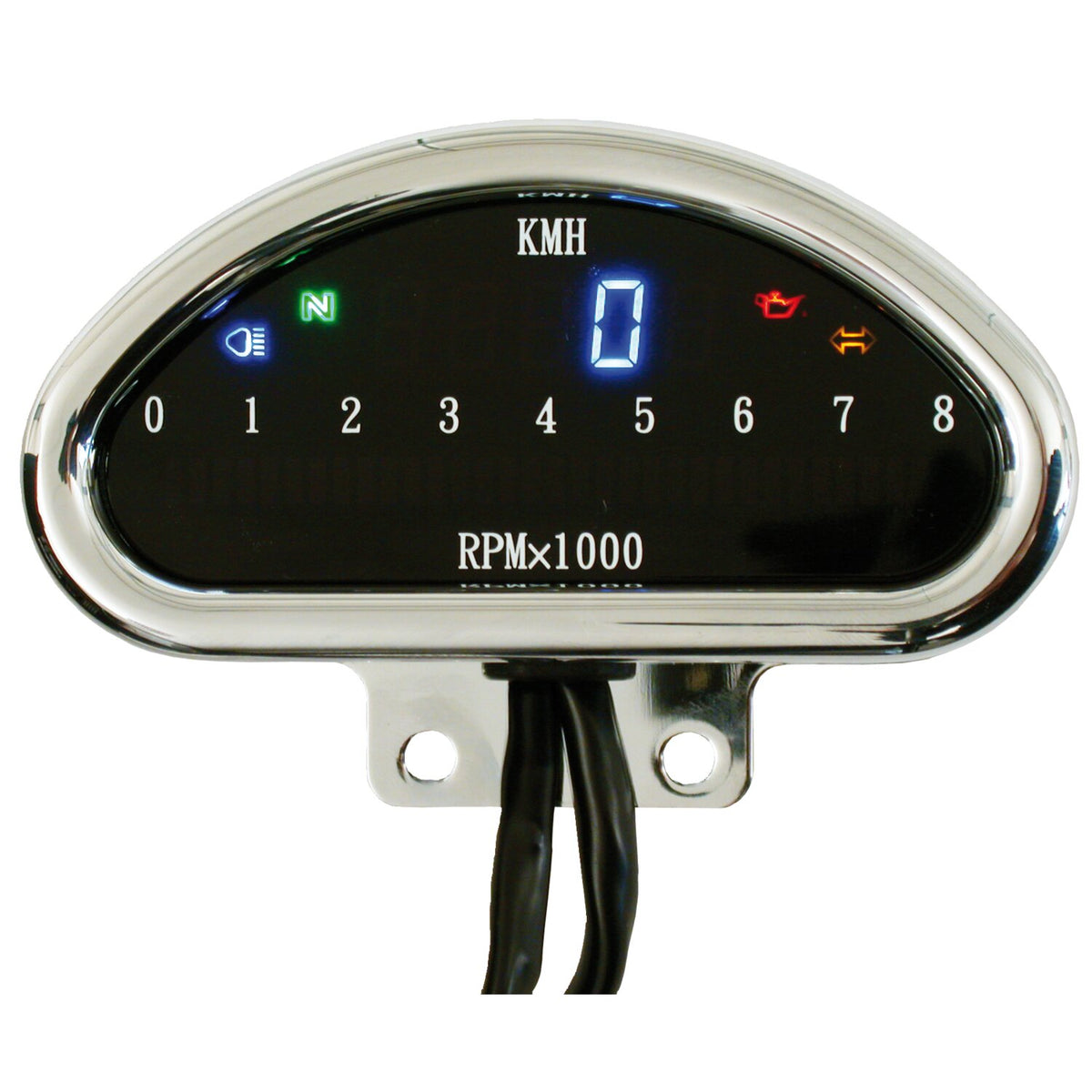 Electronic cnc aluminum speedometer (kmh) chrome