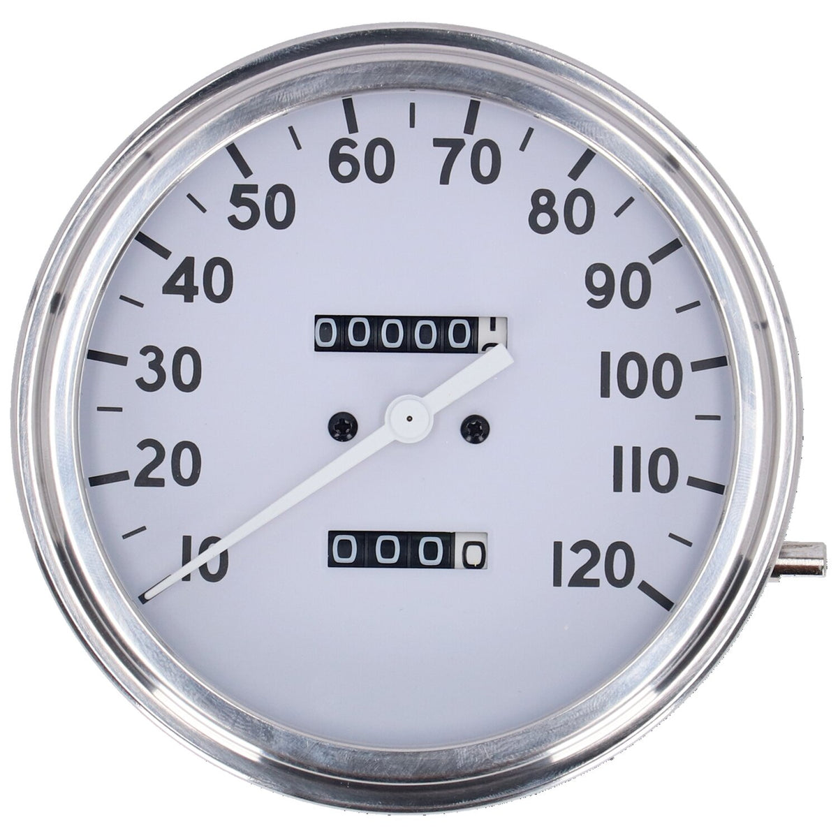 FL speedometer, '36-40 face', white. 2:1 mph