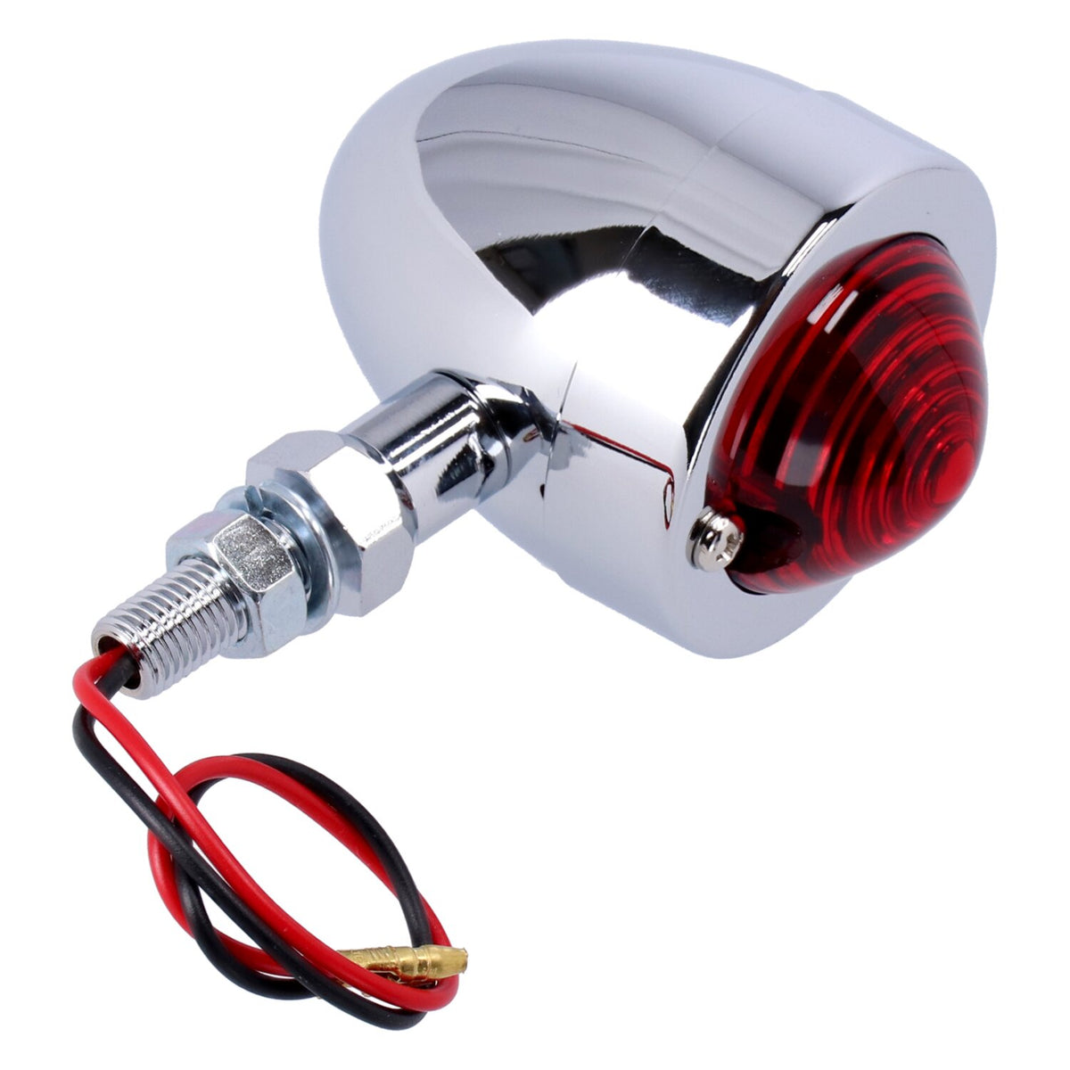 Bullet marker light. Chrome. Red lens. DF. ext. stud mount