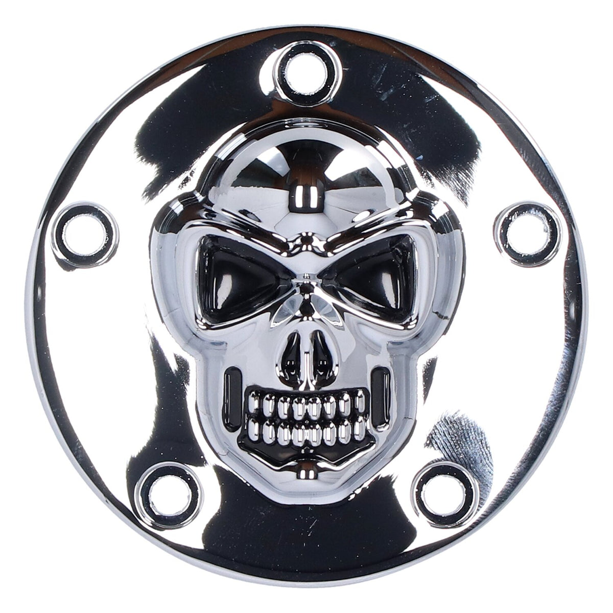 Skull point cover 5-hole. Chrome