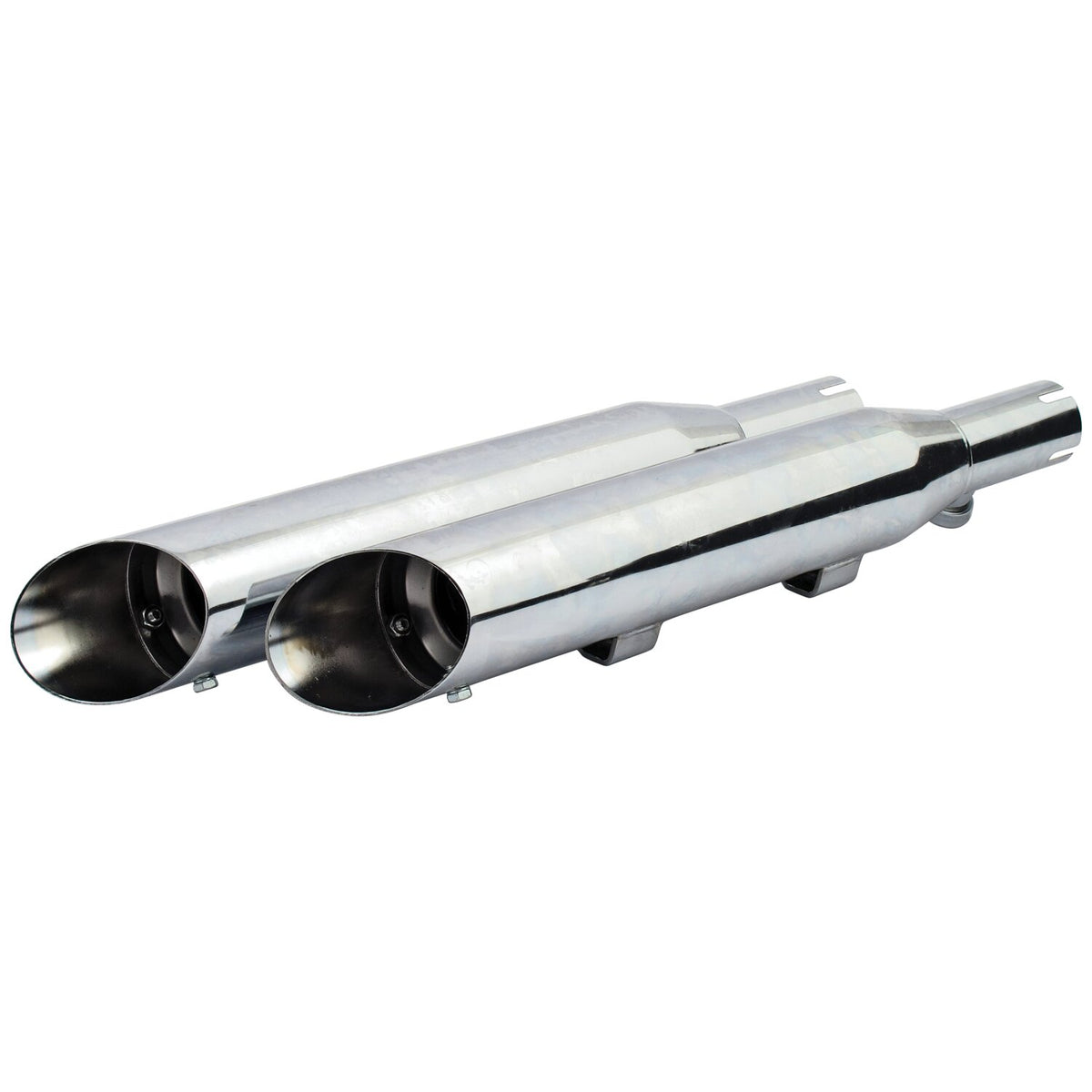 Slash Cut slip-on muffler set 20" long chrome
