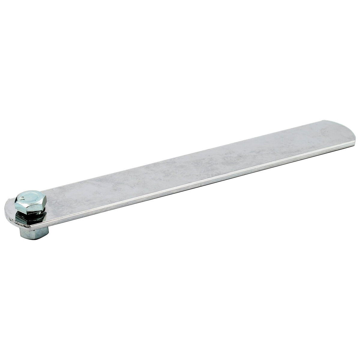 Universal exhaust mount bracket. 8" long, 1 hole