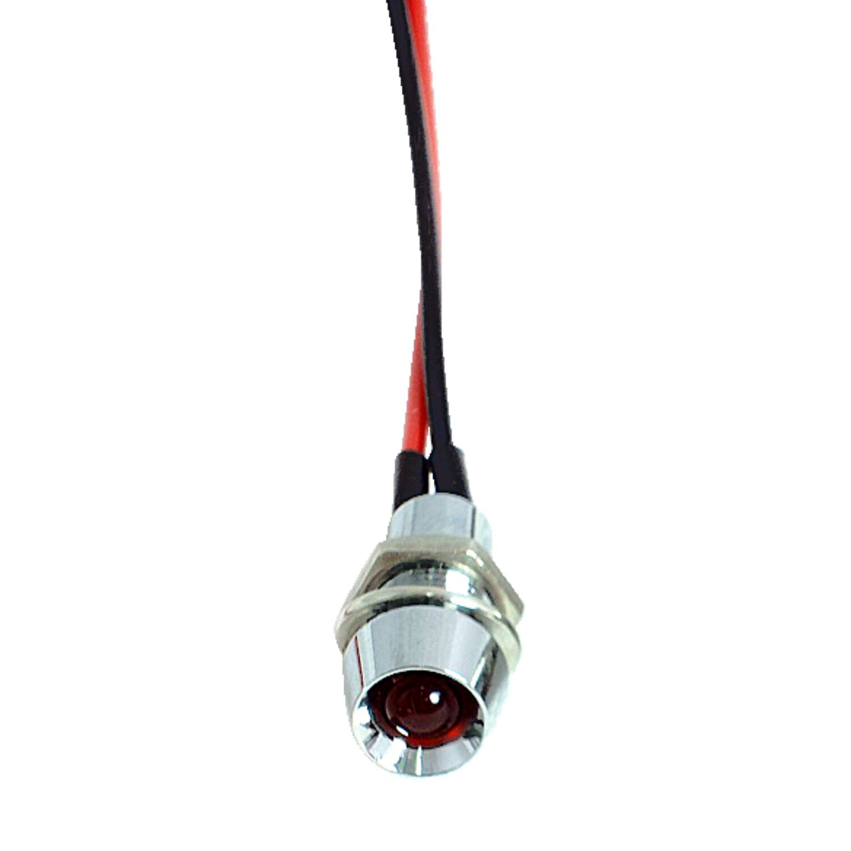 Custom LED indicator light. 1/4", red