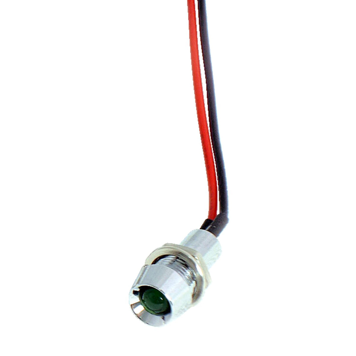 Custom LED indicator light. 5/16", green