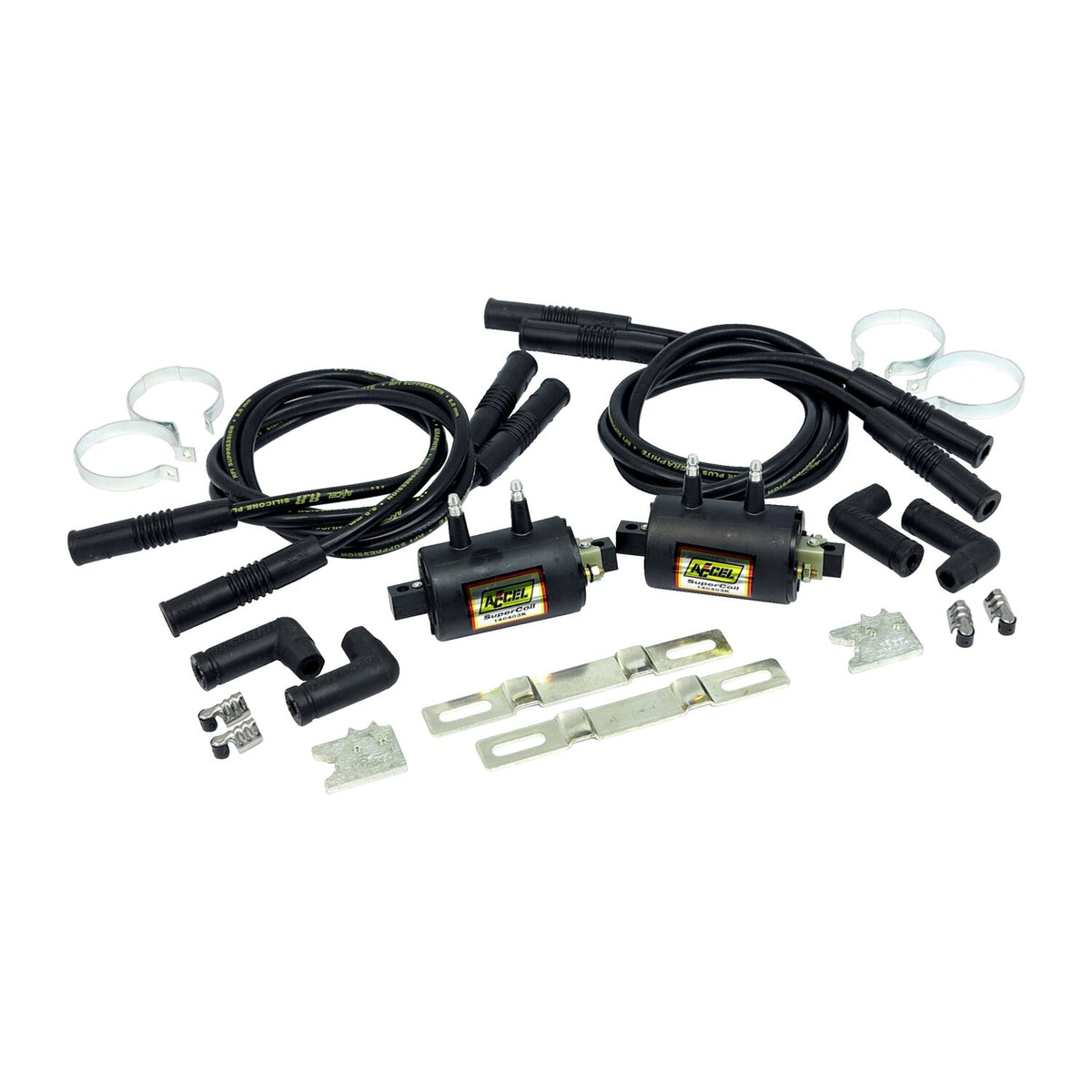 Accel, Universal 'Super Coil' kit black, 2 coils. 12V/3 Ohm