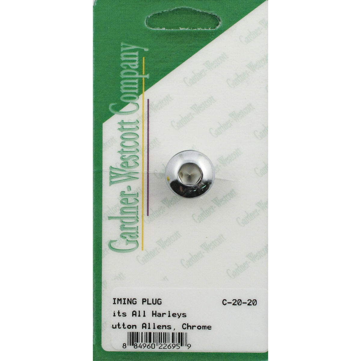 Gardner-Westcott, timing plug. Buttonhead, chrome