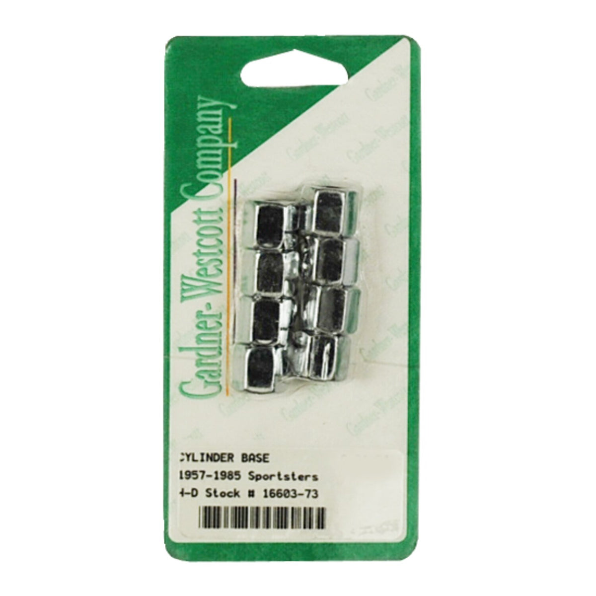 Cyl. base nut kit, hex. chrome