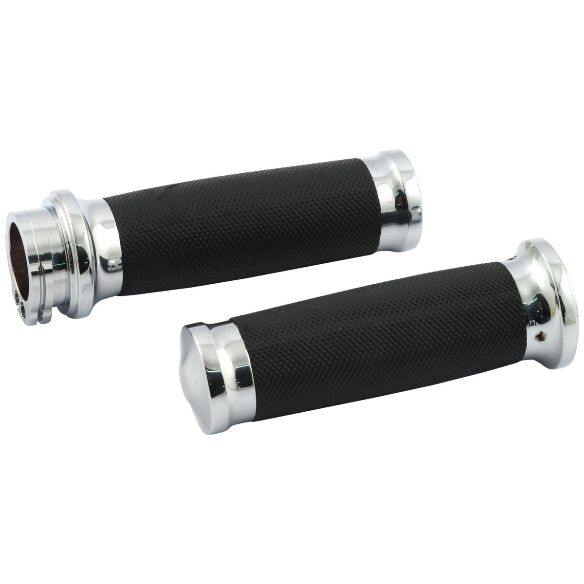 Handlebar grip set, Caliber. Chrome