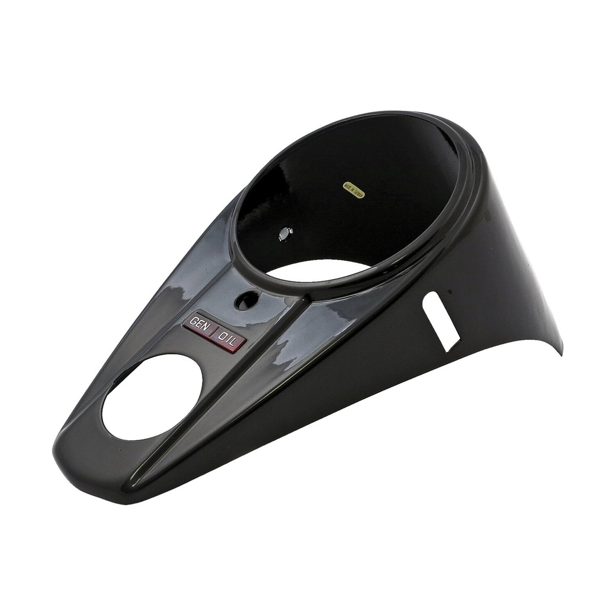 47-61 style 2-light dash cover. Gloss black