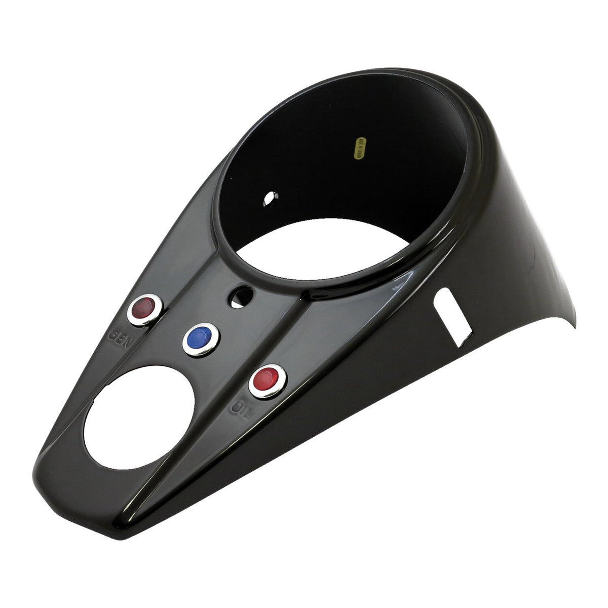 62-67 style 3-light dash cover. Gloss black