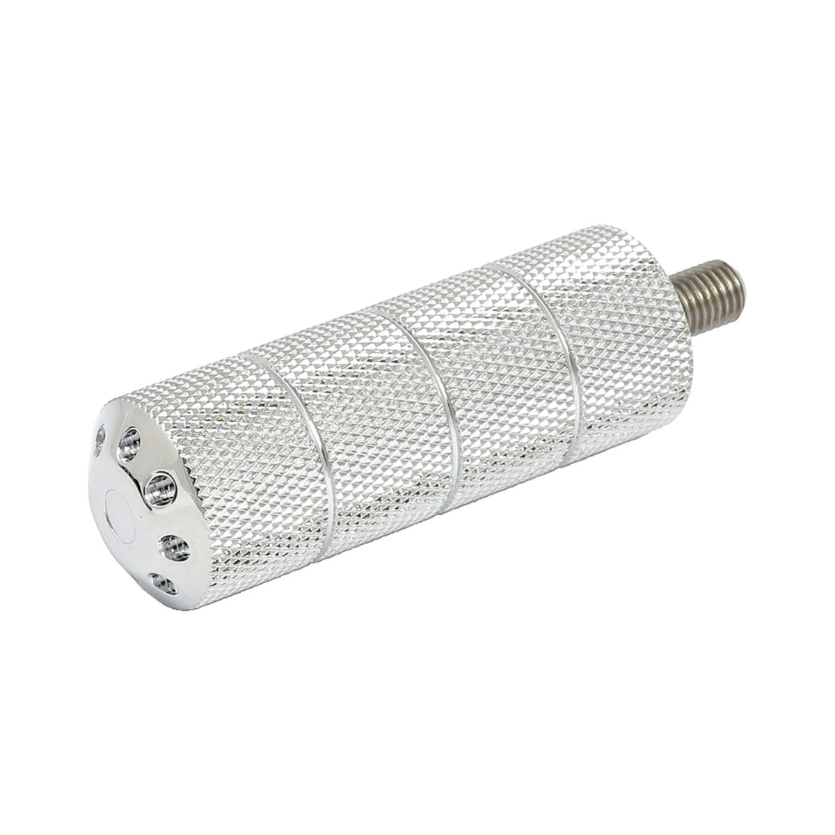 Bomber, shift/brake peg set. knurled. Chrome