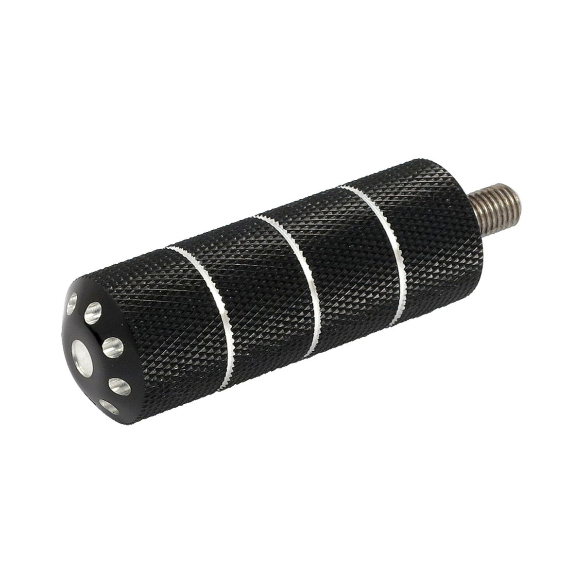 Bomber, shift/brake peg set. knurled. Black cm