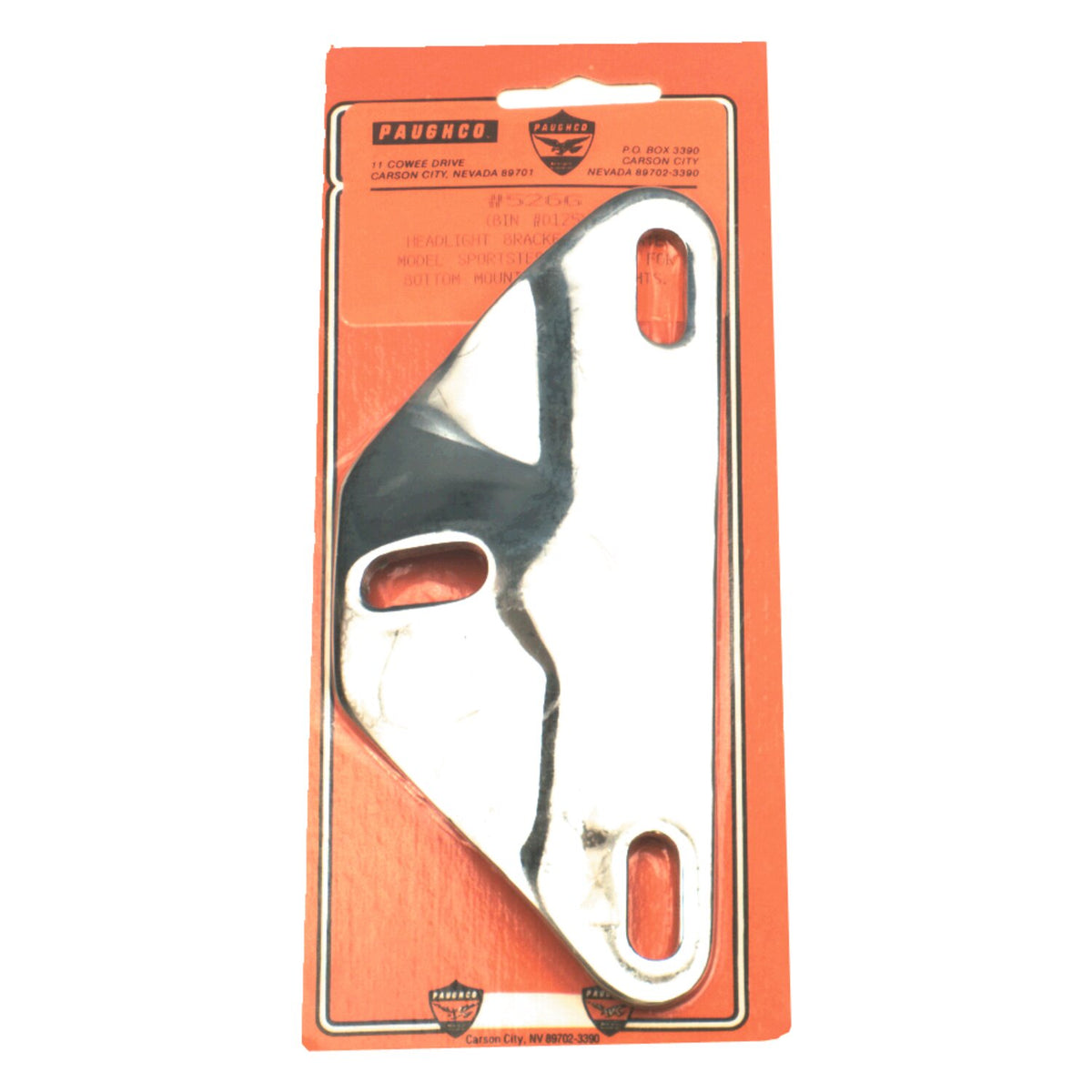 Paughco, Headlamp mounting bracket. Chrome