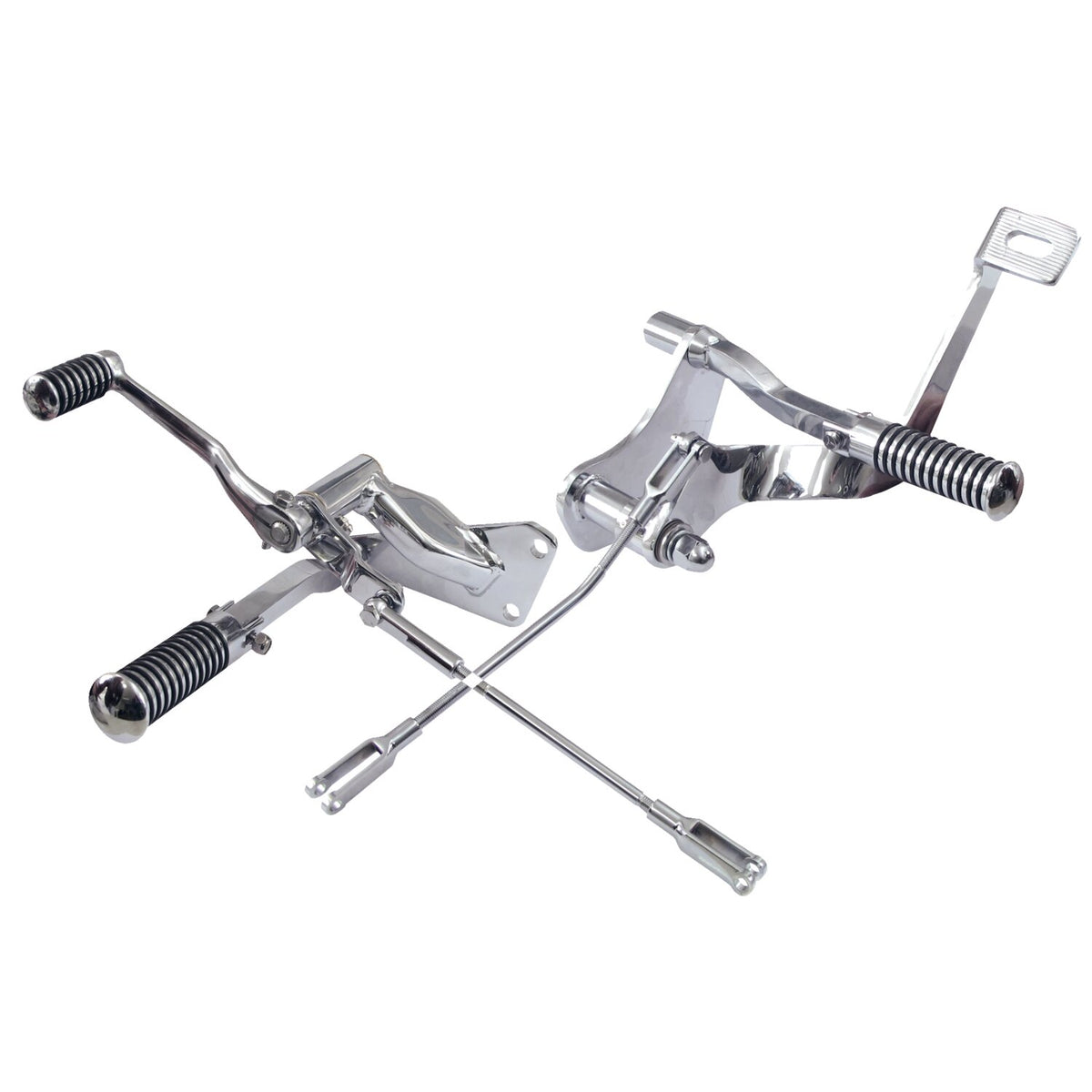 Evo XL forward control kit. O-ring pegs. Chrome