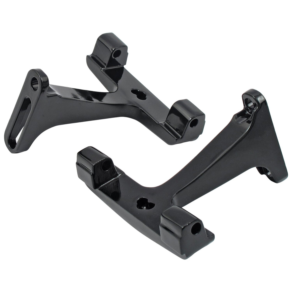 Mount bracket, passenger floorboard. Stock height. Black