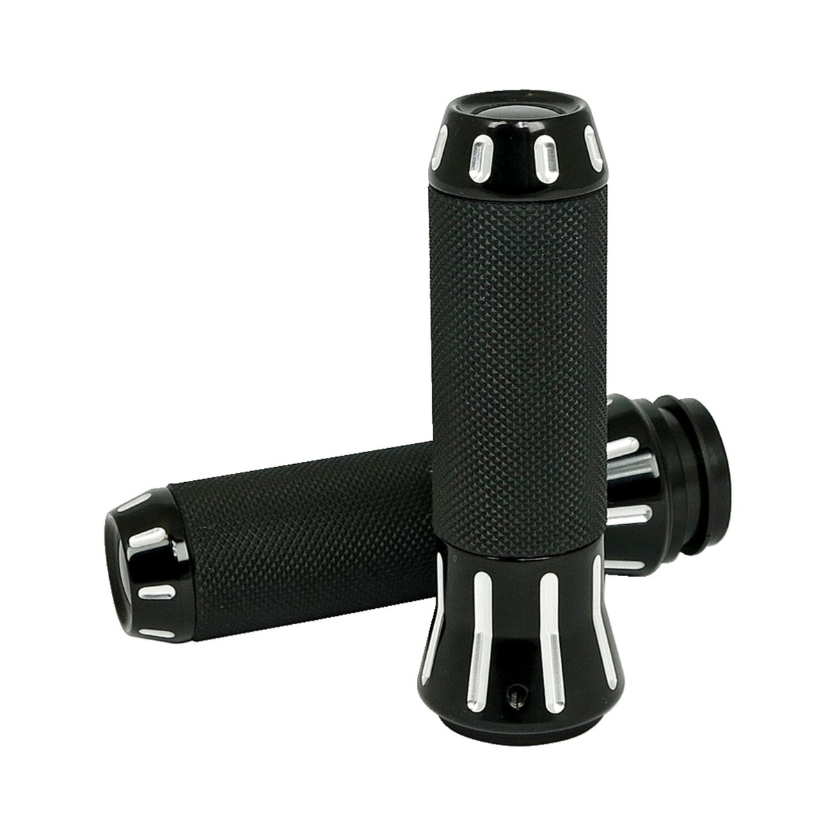 Cobra, billet aluminum grips. CC Black
