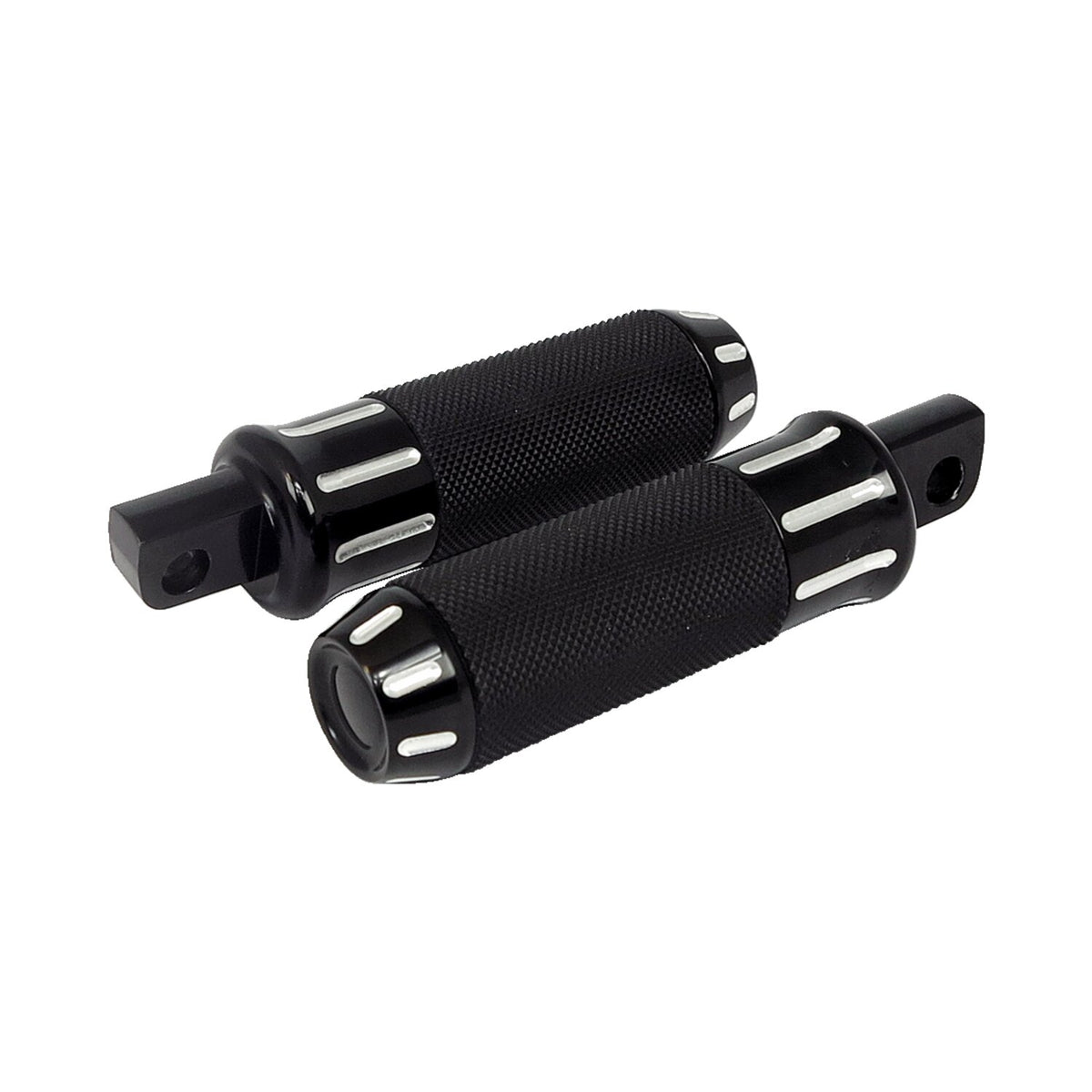 Cobra foot pegs. Black Contrast Machined