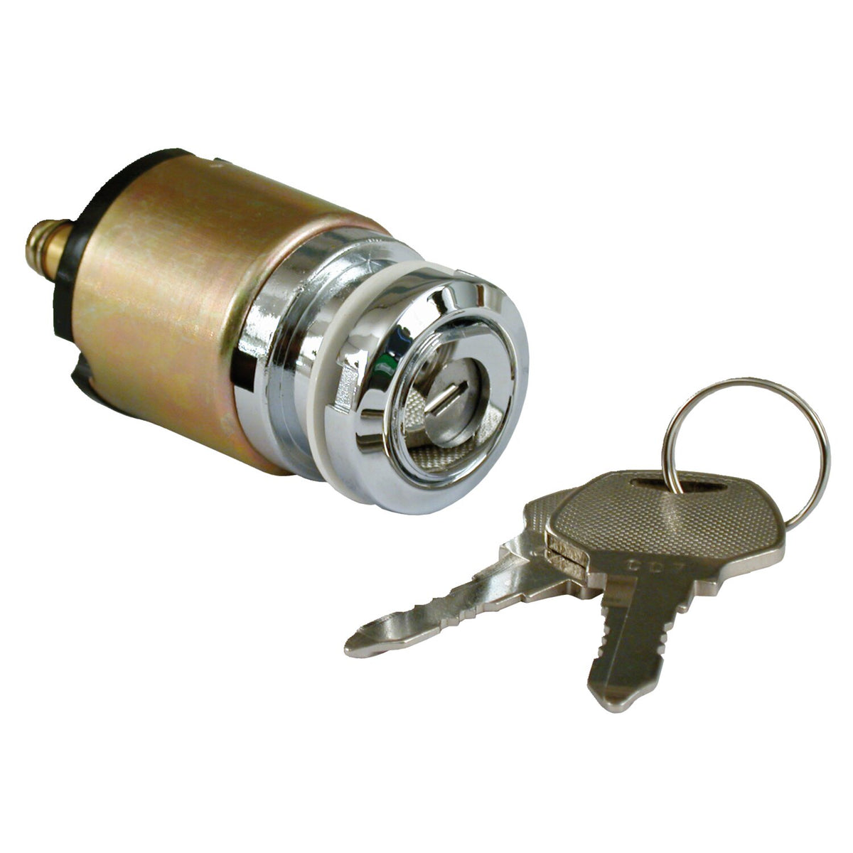 FX style ignition switch 'thin', flat key. Chrome