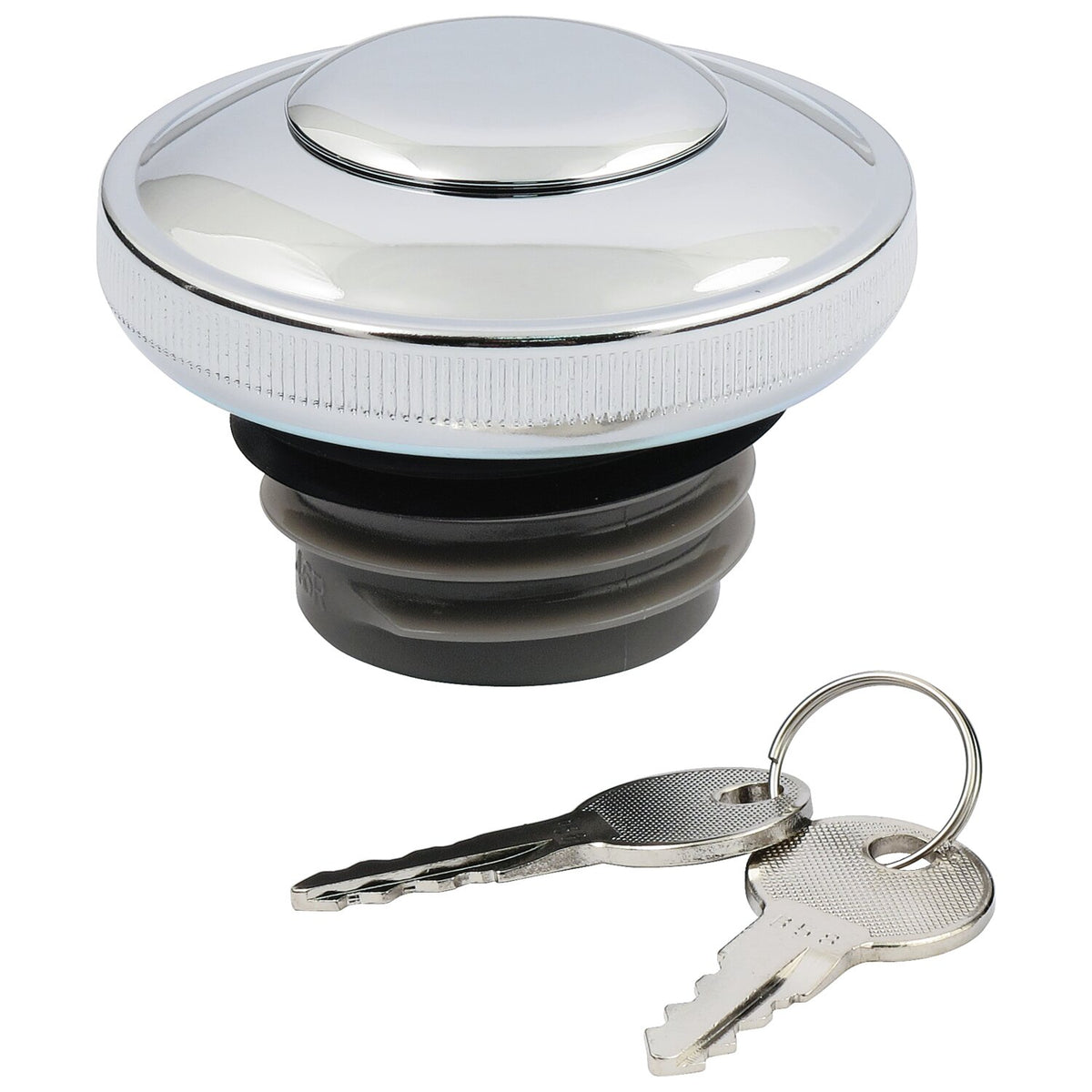 Gas cap vented with lock, chrome