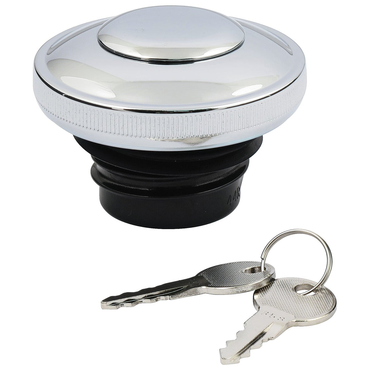 Gas cap vented with lock, chrome