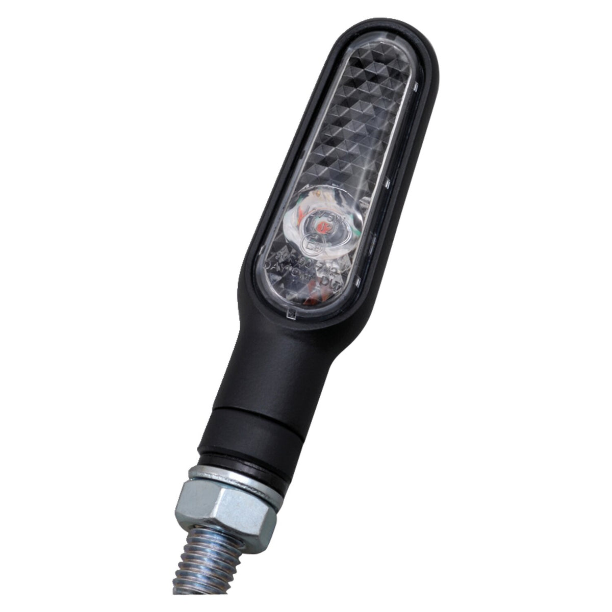 Daytona, D-Light mini LED turn signal set. Black, clear lens