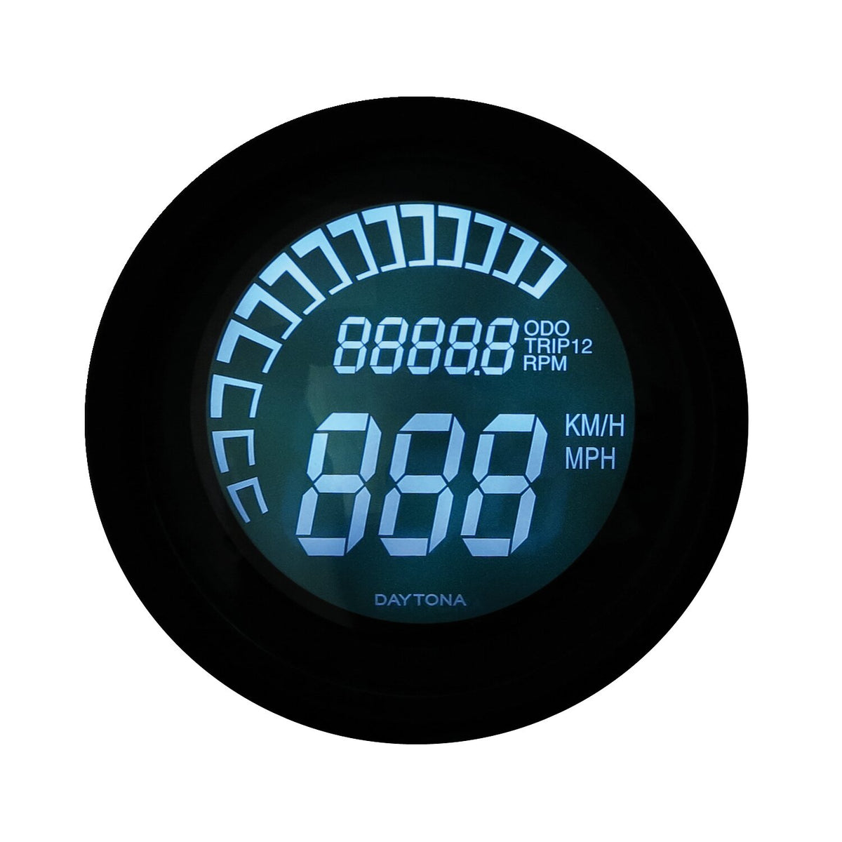 Daytona, Velona digital 60mm speedo/tacho (ECE), black
