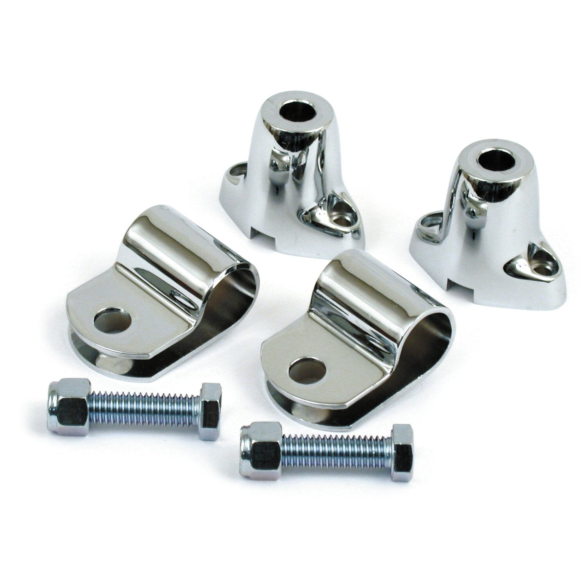 Spotlamp & turn signal mount kit. Chrome