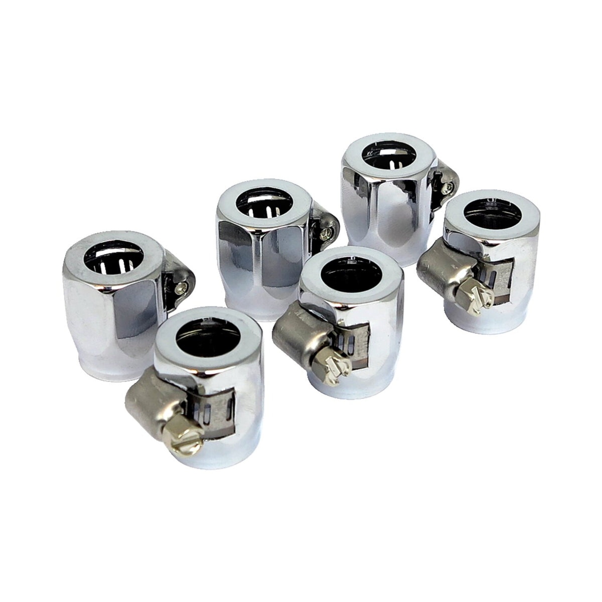 Econ-o-fit hose clamps. 5/16" to 3/8". Chrome