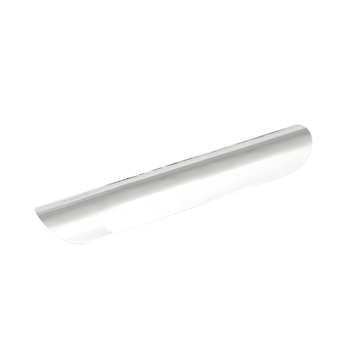 Universal smooth heat shield 10" long chrome