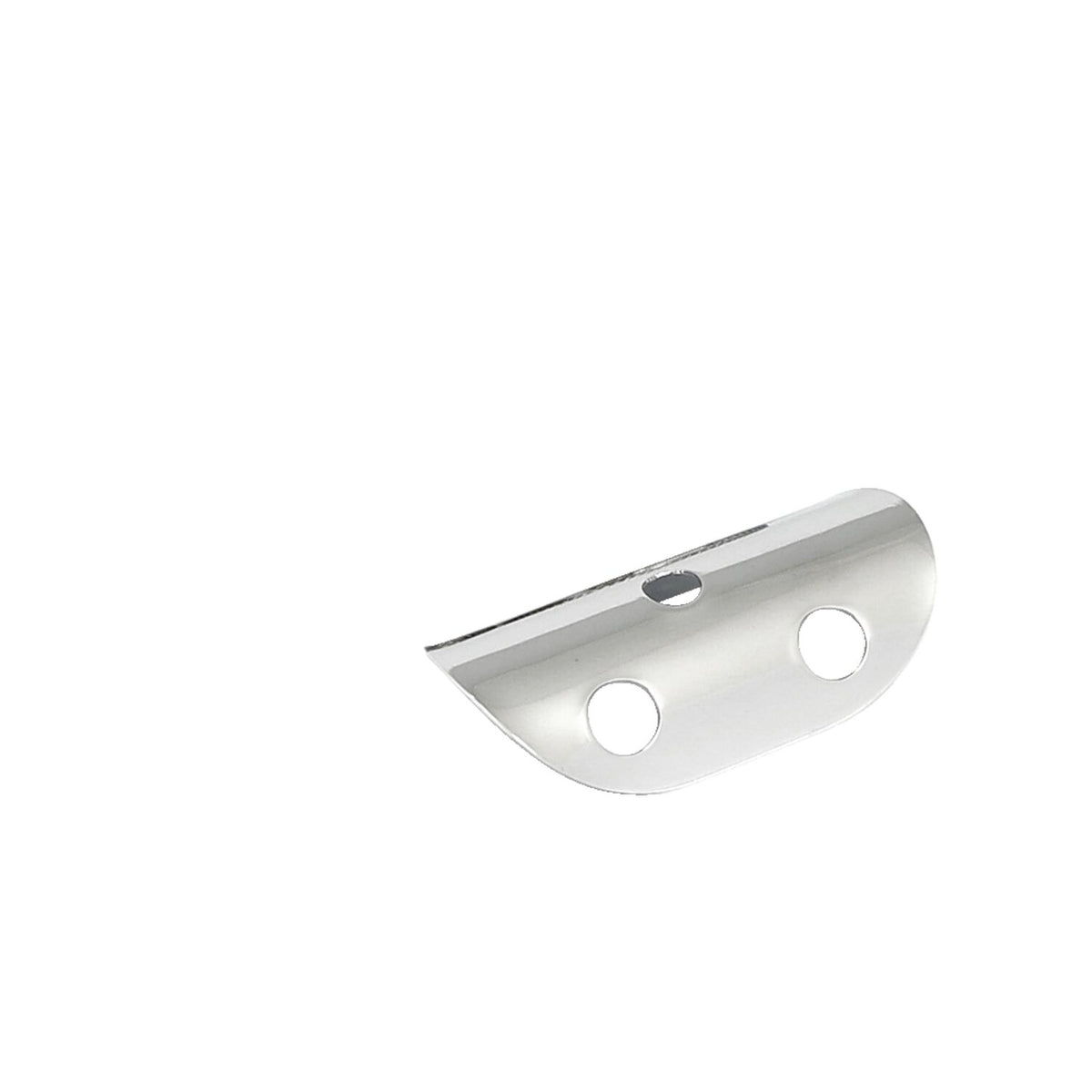 Universal bullet hole heat shield 4" long chrome