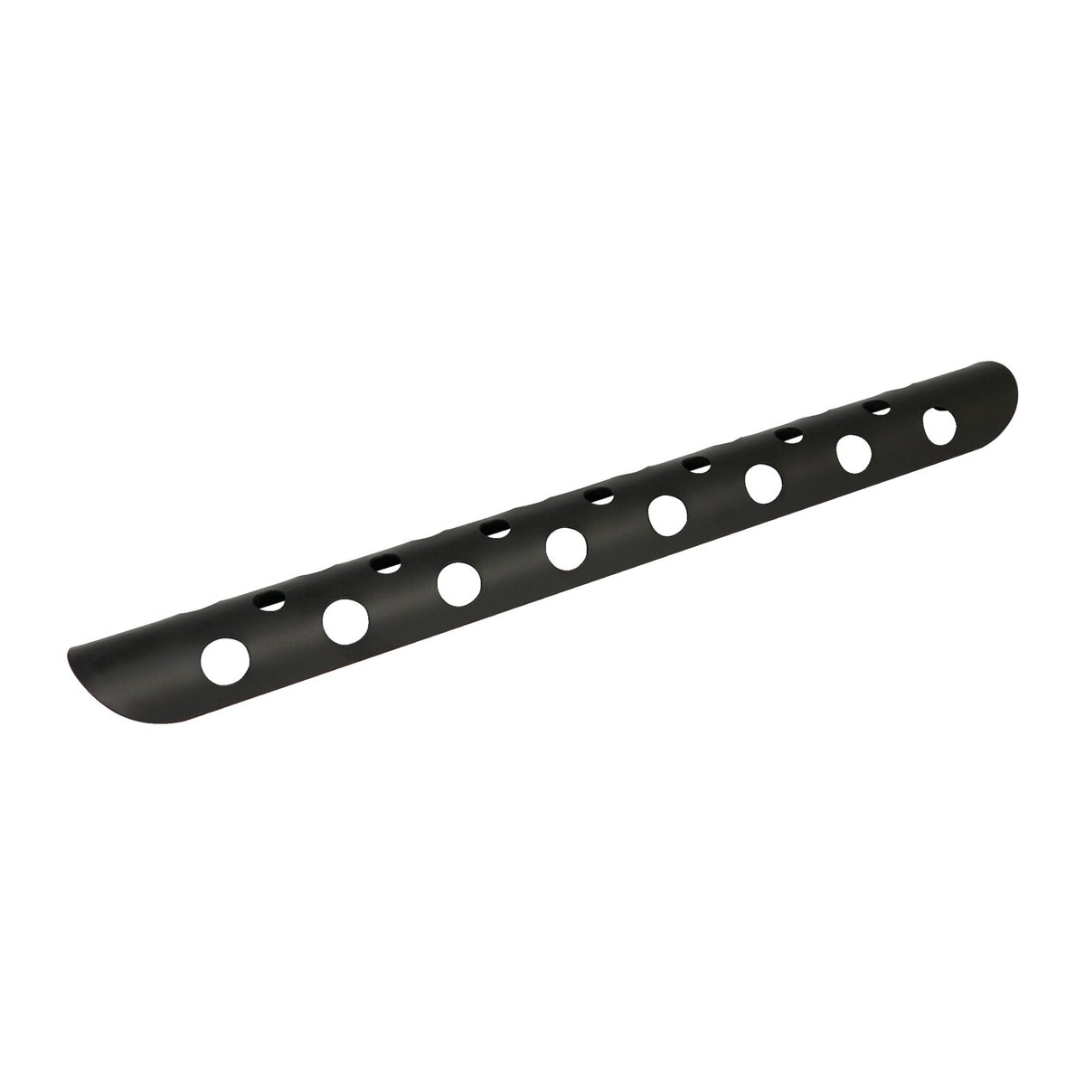 Universal bullet hole heat shield 18" long black
