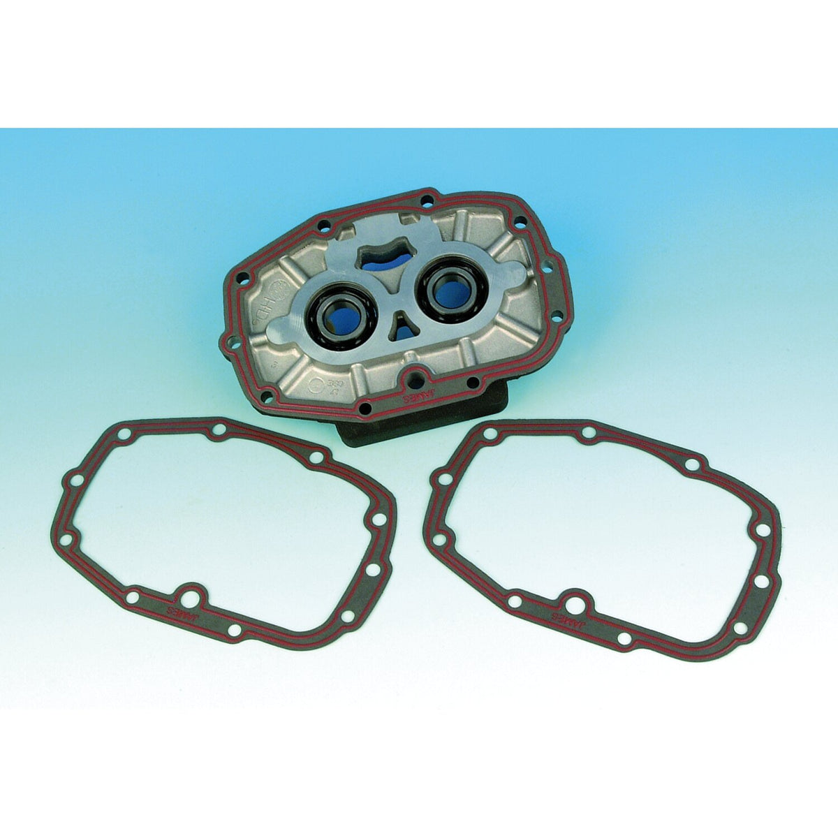 James, transmission bearing housing gasket. Paper/silicone