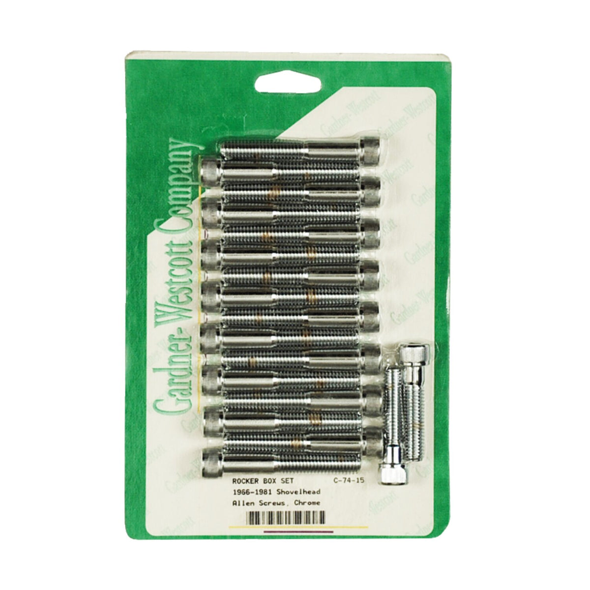 GW, Shovel rocker box bolt kit. Allen, chrome