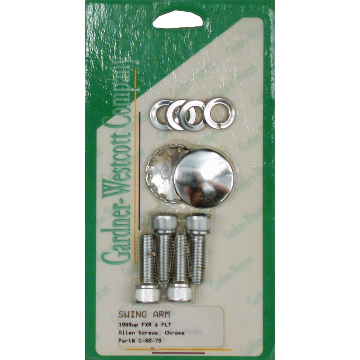Allen bolt set, swingarm pivot covers. Chrome