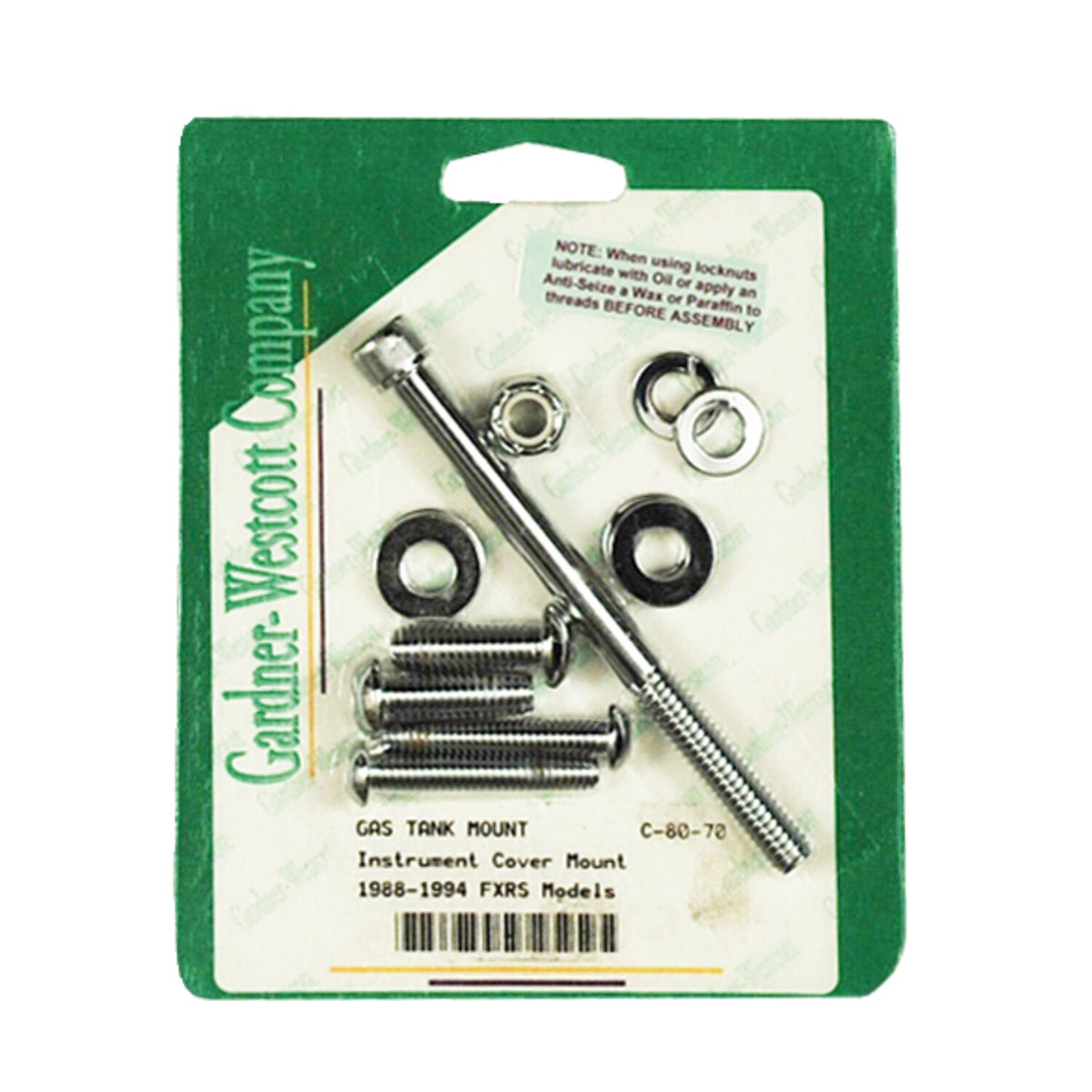 Gardner-Westcott, gas tank mount kit. Allen. Chrome