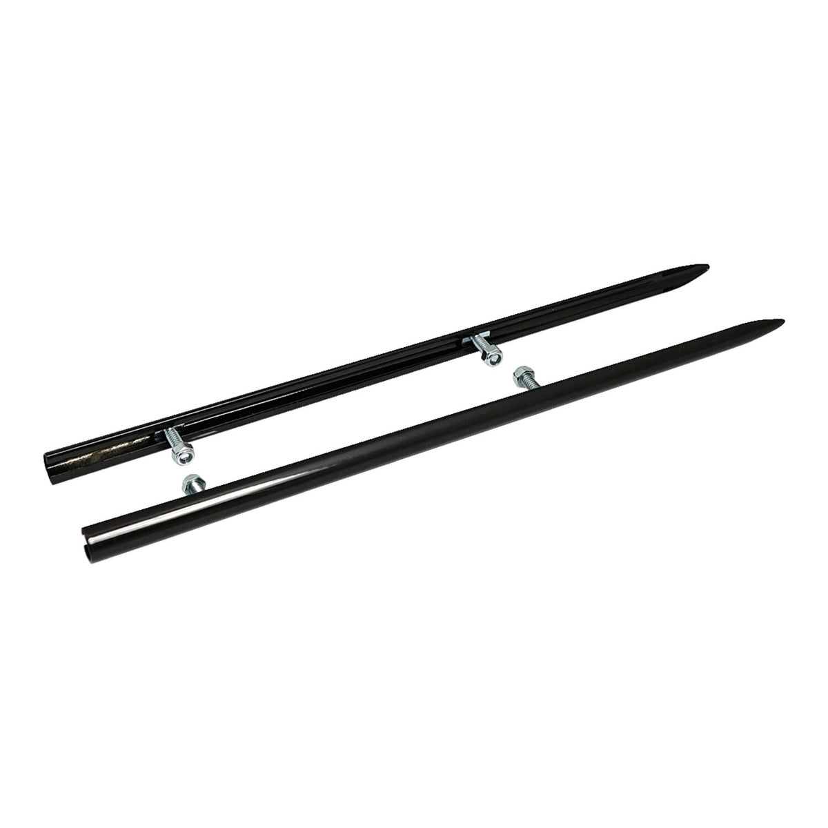 Front fender tip spears, black