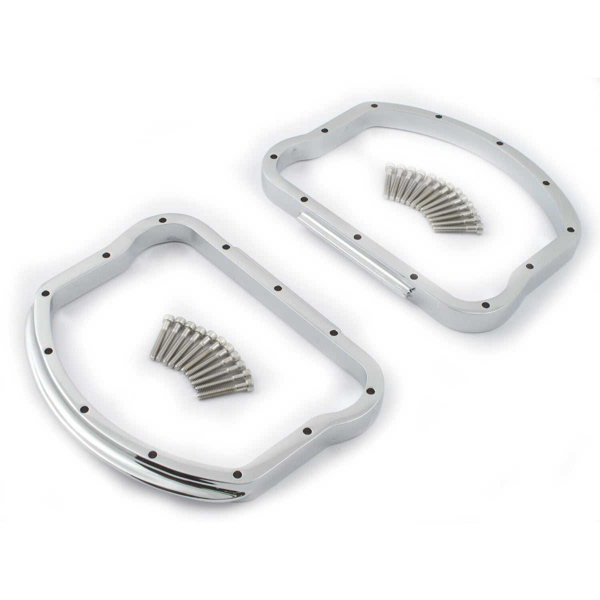 Panhead rocker cover D-ring kit. Chrome