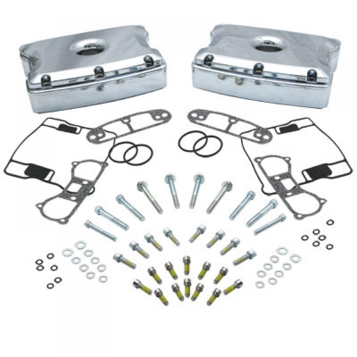 S&S, die-cast rocker cover kit. Chrome