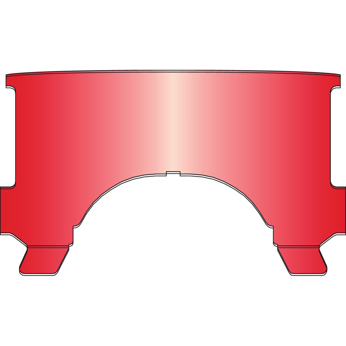 National Cycle, repl. adj. lower window (style B). Red