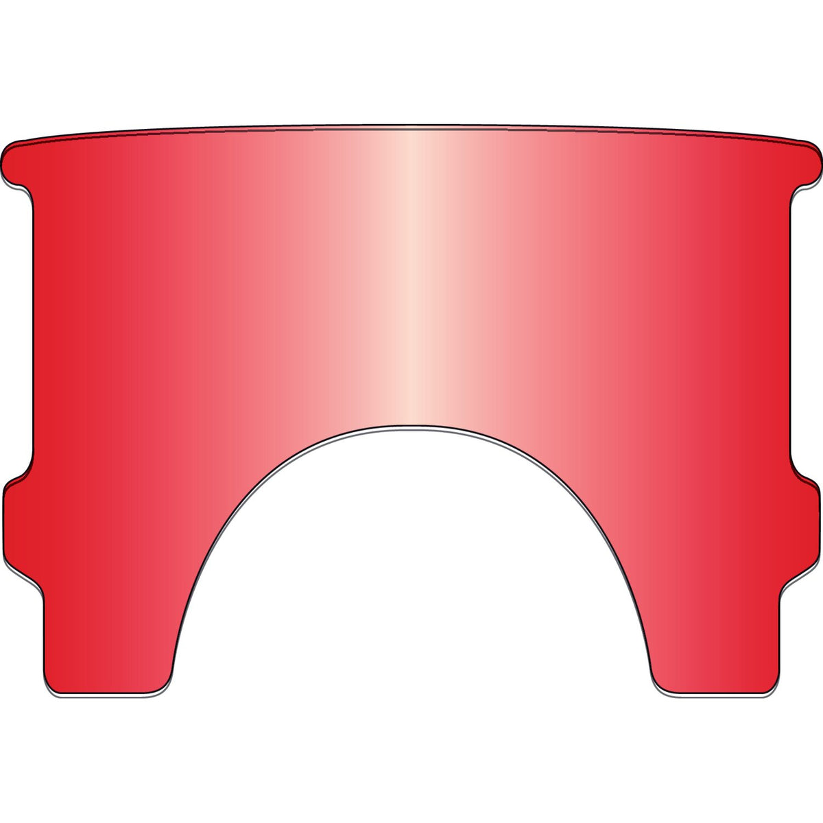 National Cycle, repl. adj. lower window (style A). Red