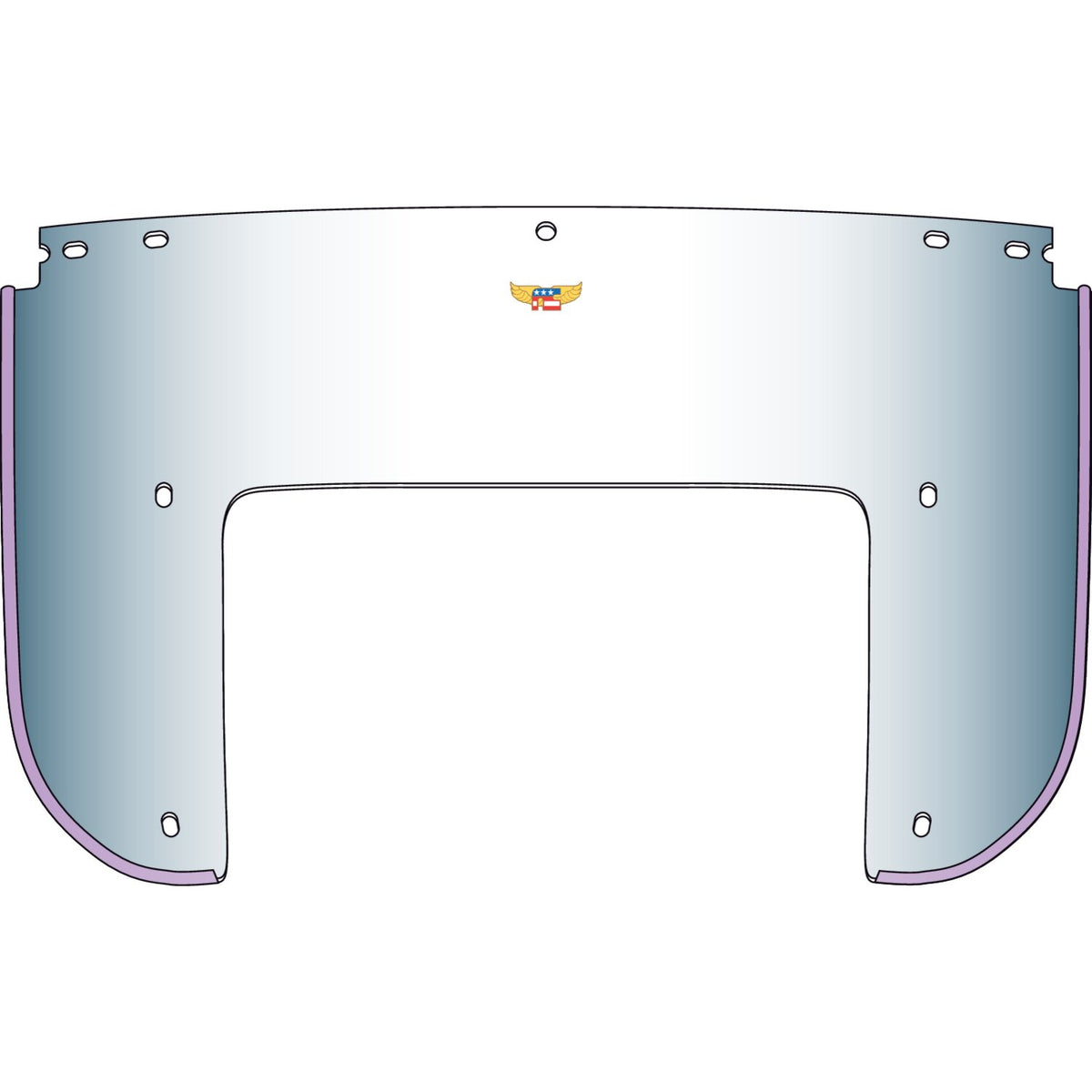 National Cycle, Beaded 5-bolt lower window. Clear
