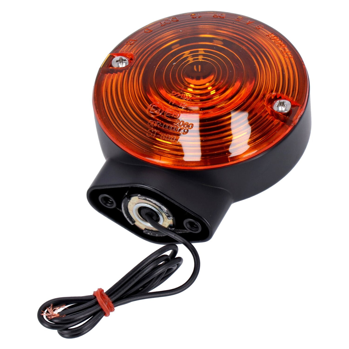 Turn signal assembly. Rear. Amber lens. Black