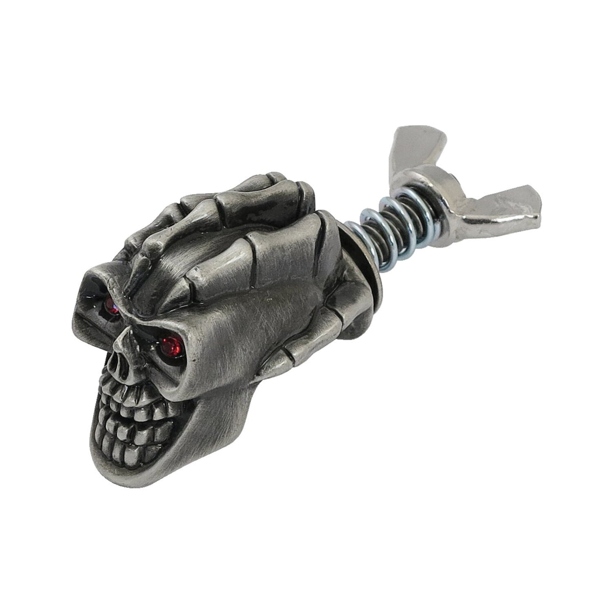 License plate mount kit Loki skull. Pewter