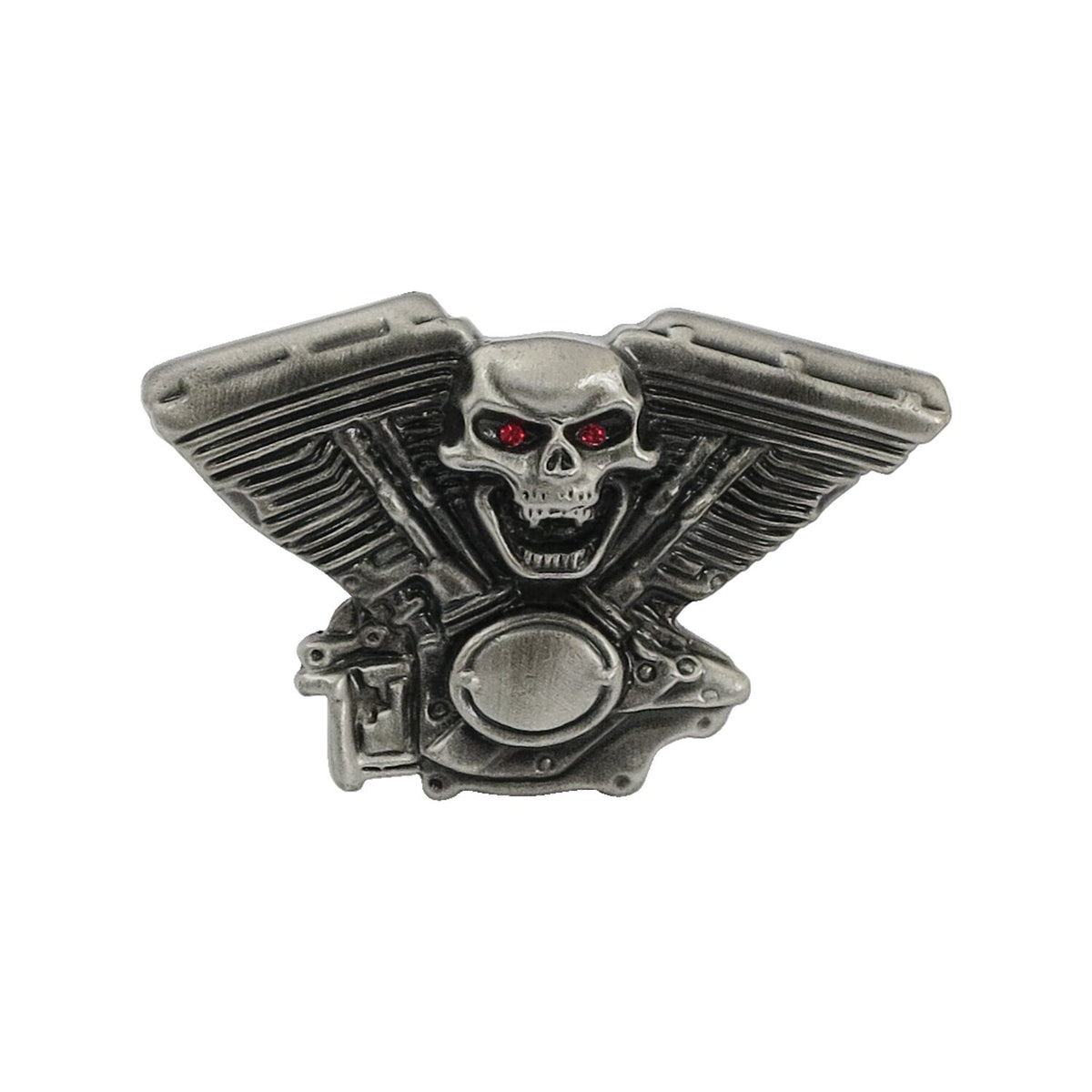 License plate mount kit Engine skull. Pewter
