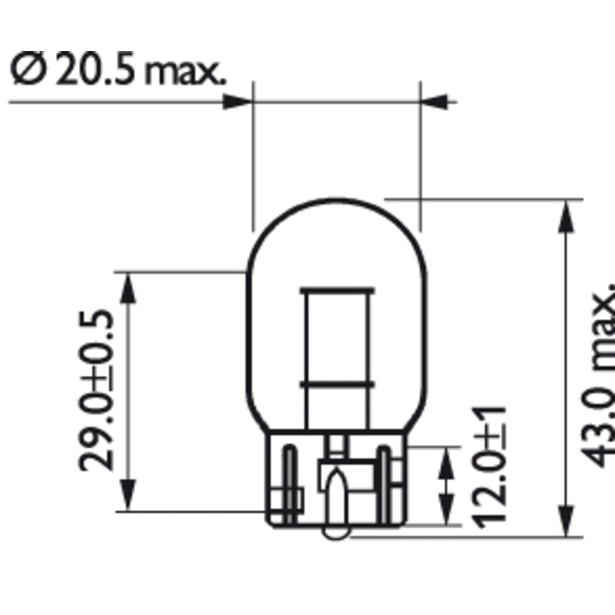 Philips light bulb W21W