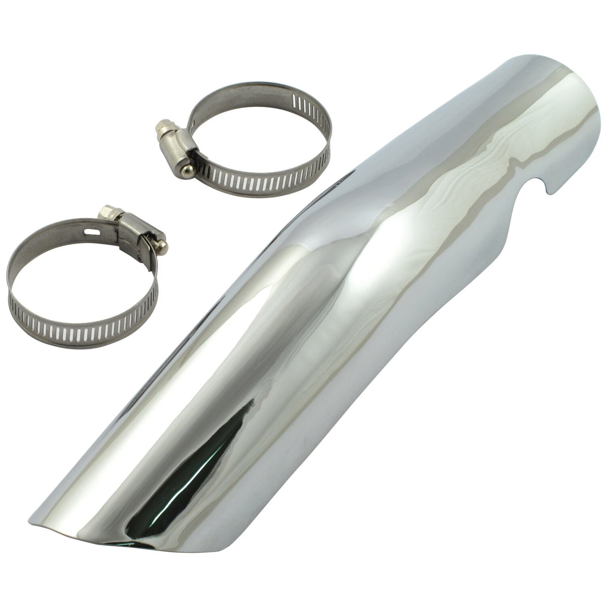 FL 2-1 exhaust rear header heatshield chrome