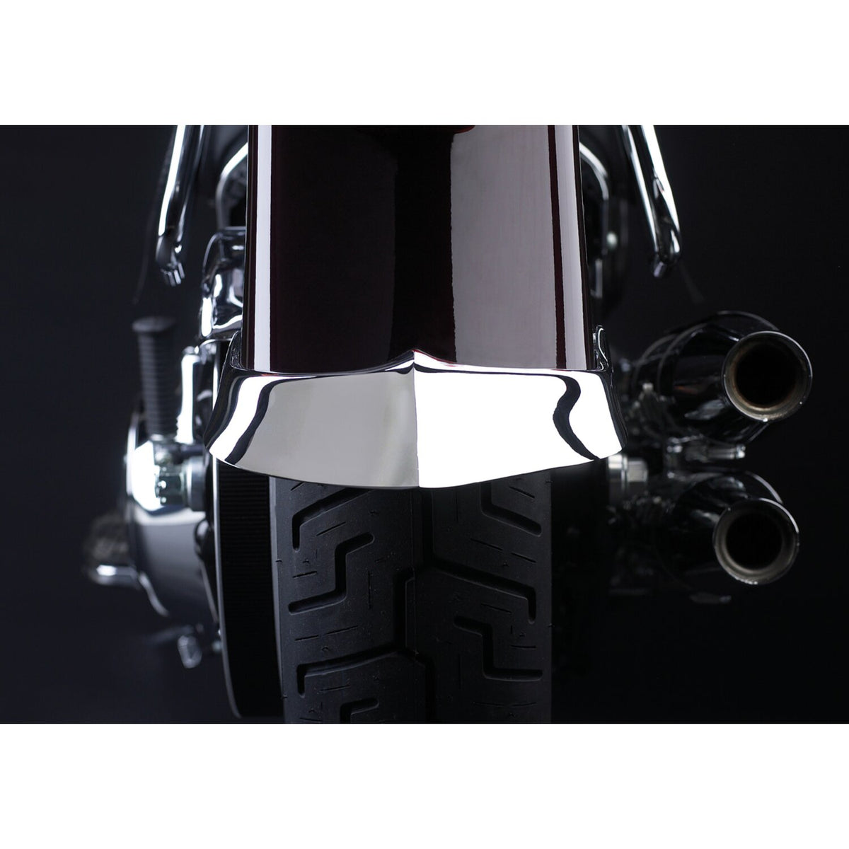 National Cycle, cast rear fender tip. Chrome