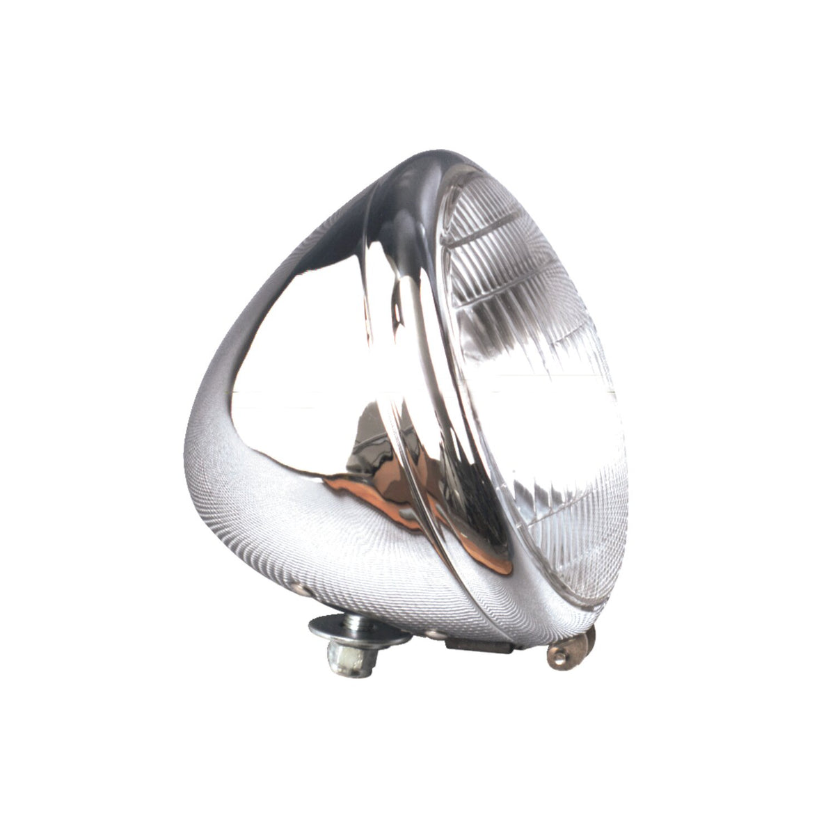 6-1/2" springer headlamp assembly. 6v. Chrome
